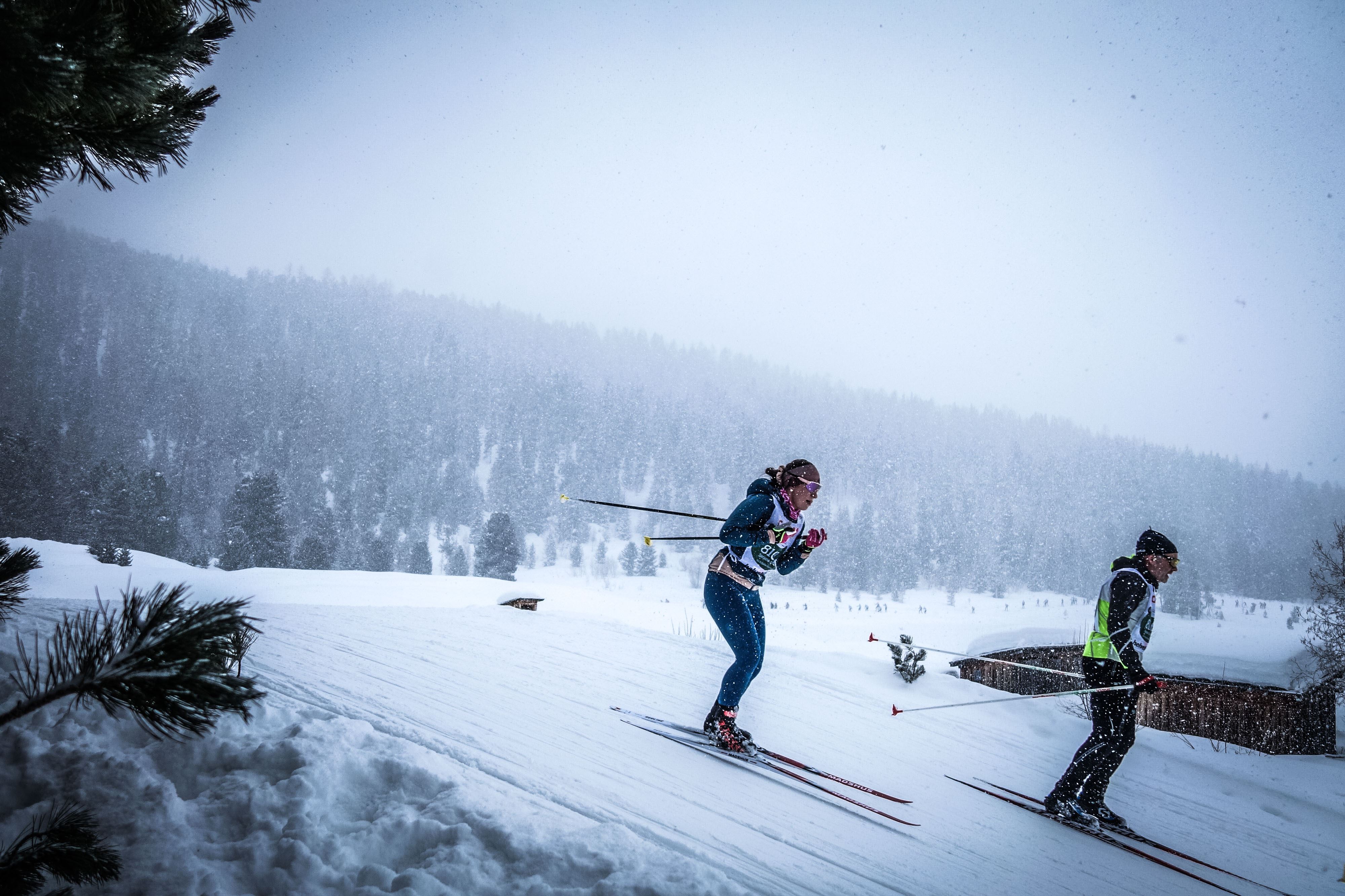 Rasante Abfahrt von Seraina